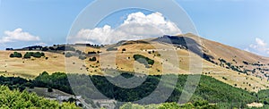Mountains and hills landscape panorama. Italy Sibillini national park photo