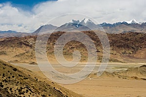 Mountains of Himalayas, young beautiful high mountains of Tibet