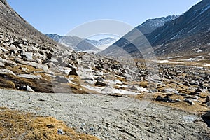 Mountains of Himalayas, young beautiful high mountains of Tibet