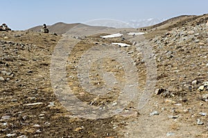 Mountains of Himalayas, young beautiful high mountains of Tibet