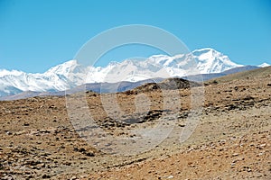 Mountains of Himalayas, young beautiful high mountains of Tibet