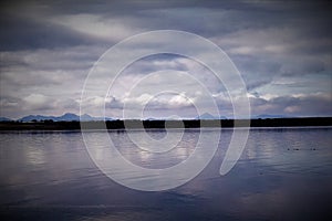 Mountains on horizon