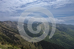 Mountains Hromove, Chleb, Velky Krivan, national park Mala Fatra, Slovakia, spring cloudy day