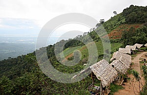 Montanas cabana en norte de tailandia 