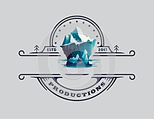 Mountains Iceberg Corporate Logo vector