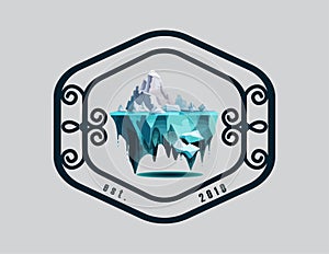 Mountains Iceberg Corporate Logo vector emblem