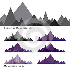 Mountains icons