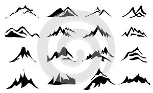 Mountains Icons Set