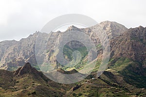 Mountains of the island of Sao Nicolau, Cape Verde photo