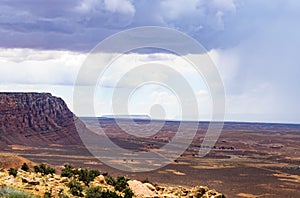 Mountains and isolated summer rain scenic view, Marble Canyon Hwy 89