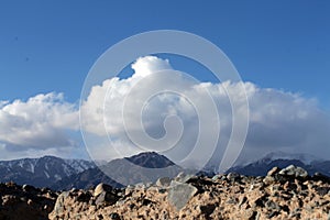 The mountains of  Issyk Kul lake