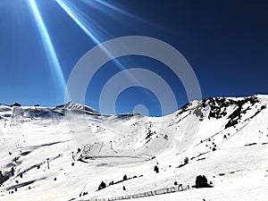 Mountains in Italy Livigno. Ski resort