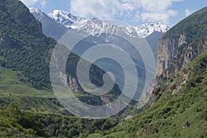 In the mountains of Kabardino-Balkaria. The surroundings of the Chegem Gorge