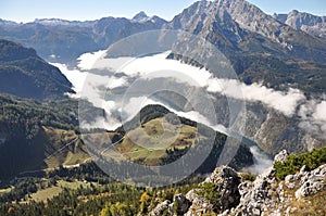 Mountains of Konigssee, Schonau, Berchtesgadener Land, Bavaria, Germany