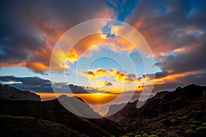 Mountains on La Gomera island