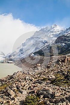 Mountains and Laguna Torre lake in National Park Los Glaciares, Patagonia, Argenti