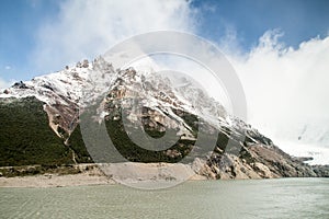 Mountains and Laguna Torre lake in National Park Los Glaciares, Patagonia, Argenti