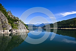 Mountains and lake