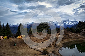 Mountains, Lakes and Tents