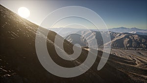 Mountains landscape in Afghanistan at sunset