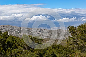 Mountains landscape in the Croatia. Sunny summser day