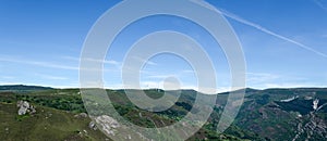 Mountains landscape with green forests