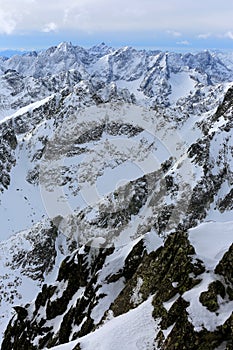 Mountains landscape in High Tatras