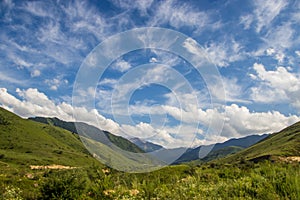 Mountains landscape of the Kaskelen gorge in the Tien-Shan Mount