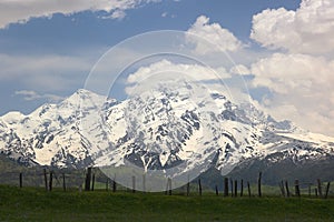 Mountains landscape. Mestia village. Georgia.