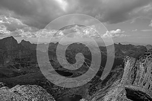 Mountains landscape in national park Ergaki