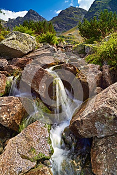 Mountains landscape nature rocks stones spring Poland brook