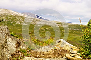 Mountains landscape. Norway route Aurlandsfjellet