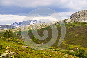 Mountains landscape. Norway route Aurlandsfjellet