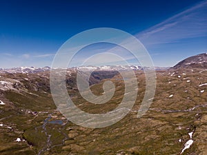 Mountains landscape. Norwegian route Sognefjellet