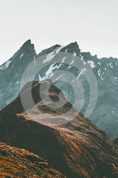 Mountains Landscape Romsdal Alps in Norway