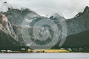 Mountains Landscape Romsdal Alps in Norway photo