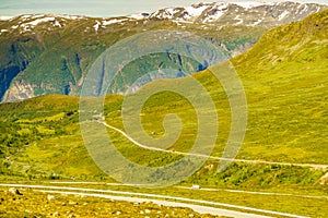 Mountains landscape. Route Aurlandsfjellet Norway