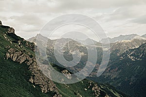 Mountains landscape view. High tatras