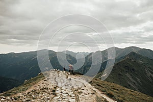 Mountains landscape view. High tatras. Beautiful summer mountains