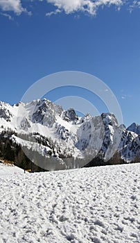 Mountains landscape in winter
