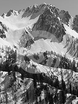 Mountains landscape in winter