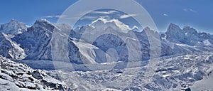 Sagarmatha national park, Everest, Lhotse and Ngozumpa glacier photo