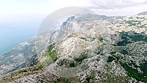 Mountains of the Makarska bird's eye view