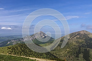 Mountains Maly Rozsutec, Velky Rozsutec, Stoh, view from Steny, national park Mala Fatra, Slovakia