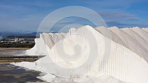 Aerial view of salt fabric Las Salinas de Santapola, Spain. photo