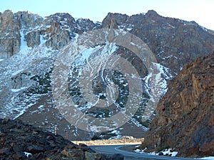 Mountains with Minimal Snow in Tioga Pass