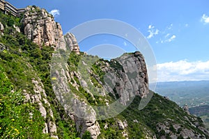 Mountains in Montserrat, Spain