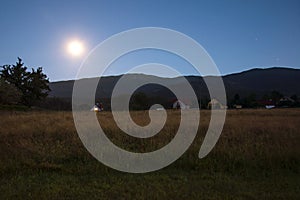 Mountains in the moonlight