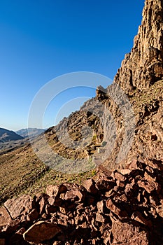 Mountains morning landscape near of Moses mountain, Sinai Egypt