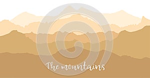 The mountains. Nature background vector